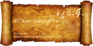 Ékes Gusztáv névjegykártya
