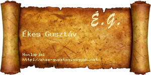 Ékes Gusztáv névjegykártya